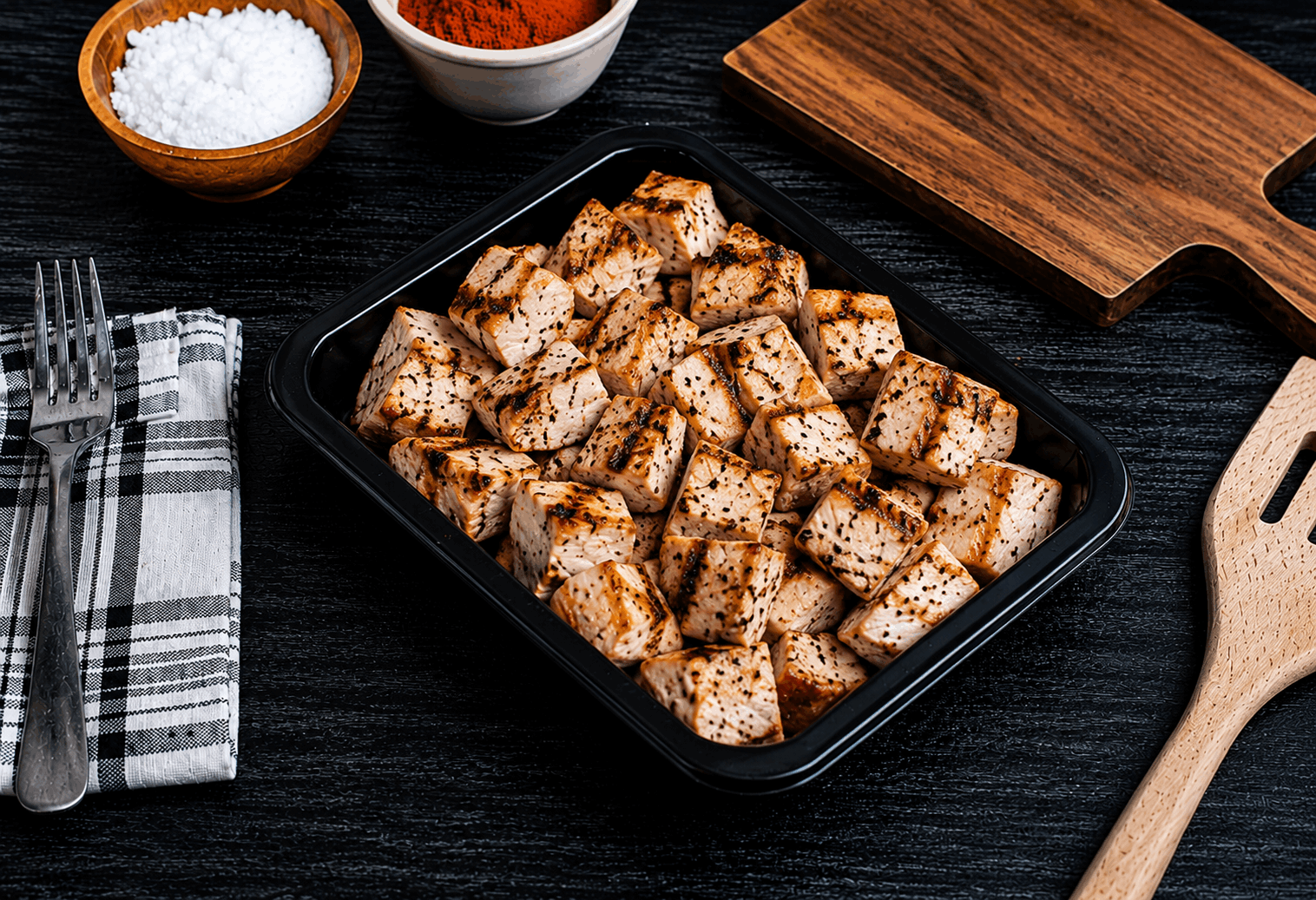 Fresh grilled chicken breast, cooked to perfection and served unseasoned for a clean, protein-packed option that pairs with anything.