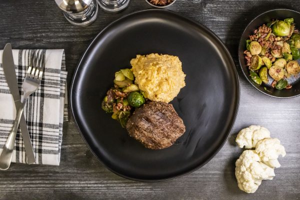 Clean Eats Meal Prep Steak & Cheesy Cauliflower