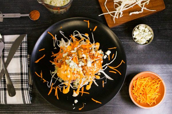 Clean Eats Meal Prep Buffalo Ranch Chicken Taco Bowl