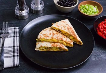 Breakfast Chicken Sausage Quesadilla