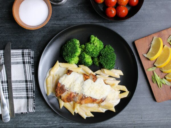 Clean Eats Meal Prep Blackened Chicken Alfredo