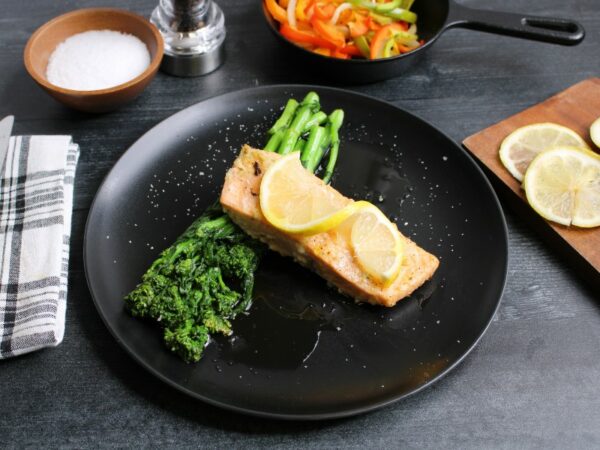 Clean Eats Meal Prep Salmon and Broccoli Rabe