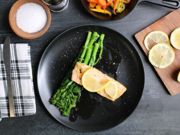 Clean Eats Meal Prep Salmon and Broccoli Rabe